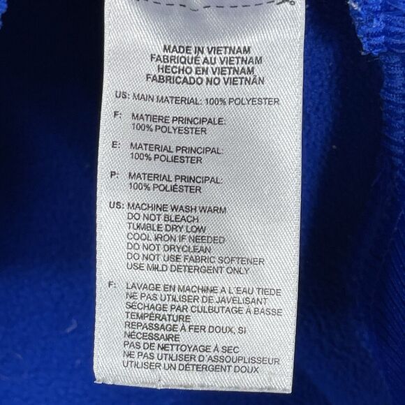 Adidas Hoodie Mens Large Blue Bulldogs Sweatshirt Pullover Sweater Adult - Picture 9 of 11